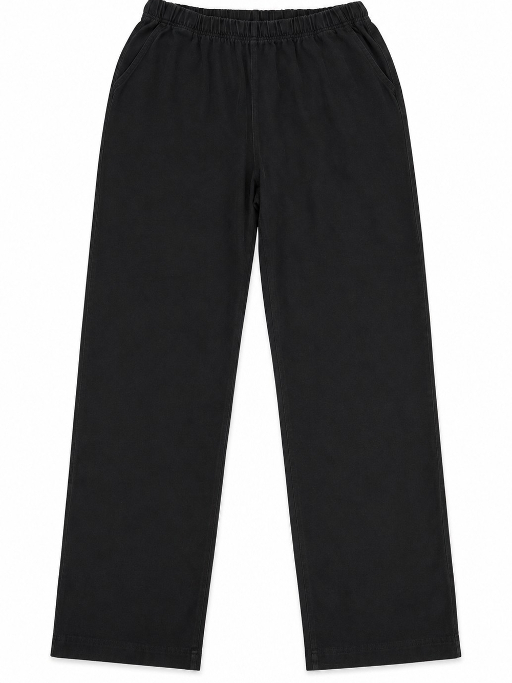 L.L.Bean Women’s Black Sweatpants Size Medium Elastic Waist Straight Leg Pockets